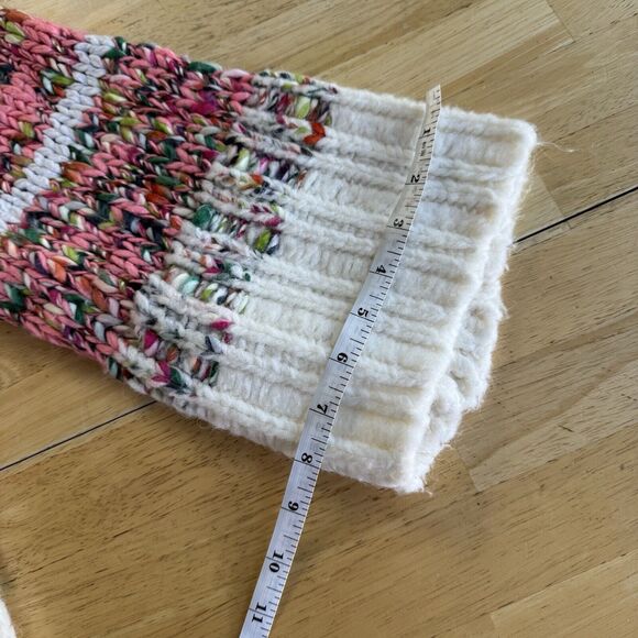 Anthropologie Kahlo Sweater Chunky Striped Knit Alpaca Wool Blend Rainbow Medium - Picture 8 of 12